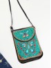 Hand-made Beaded Faux Leather Mini Purse